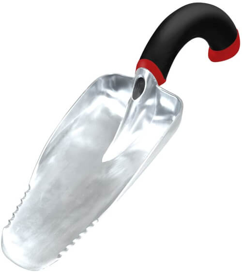 Radius Garden, 10611, Ergonomic Aluminum Hand Scooper, Red