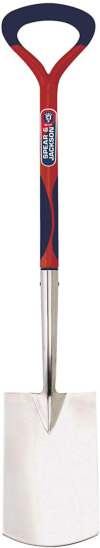 Spear & Jackson Garden Spade - Stainless Steel Blade, Ergonomic Shaft & D-Handles