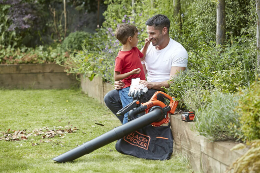 A leaf blower uses a motor or engine to create a jet of air that blows dust, leaves, twigs and more into piles for easy collection.