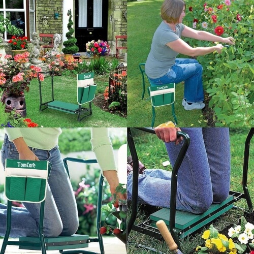 Garden kneeling stools come in all shapes and sizes, but the best garden kneelers ones are reversible so you can use them as kneelers for weeding or stools for pruning