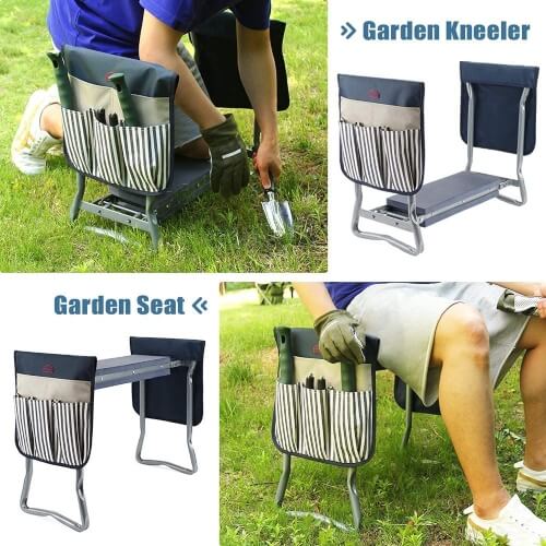 Good GAIN Garden Kneeler Stool Seat is amazon’s top-rated garden kneeler, topping the charts over garden knee pads, kneeling pads and storage kneelers