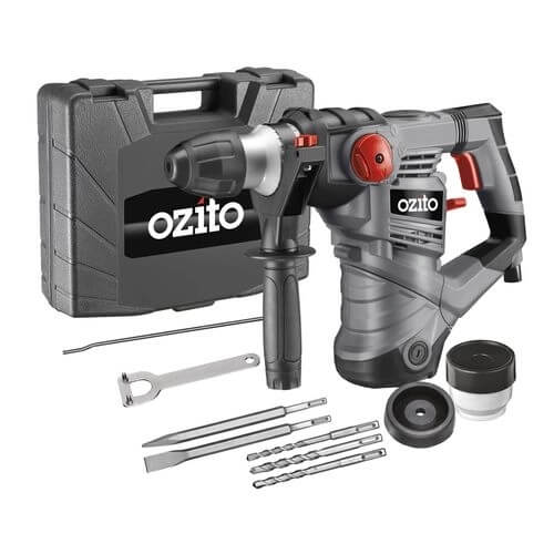 Ozito 1600W SDS+ 4J Rotary Hammer Drill Kit