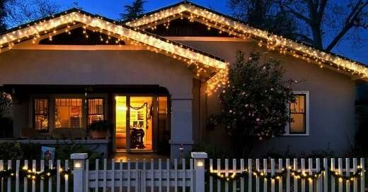Solar string lights can be easily installed in the garden to add charm, even if they don’t give much light off in return