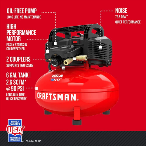 CRAFTSMAN Oil Free Air Compressor is a great little air compressor