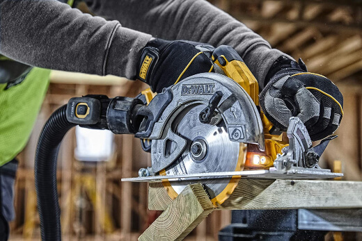 Circular saws are handheld power tools with stiff circular blades
