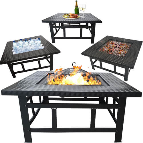 InnFinest Fire Pit Table Outdoor Set