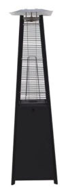 Mimosa Black Tall Flame Outdoor Gas Heater