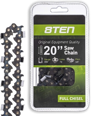 8TEN 20” Full Chisel Chainsaw Chain