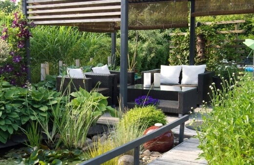 Create garden rooms using trellis