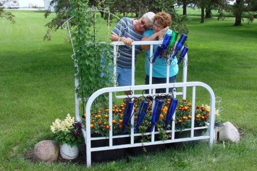 Garden Trellis Ideas - Upcycle bed frames as garden trellis