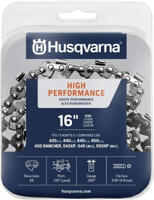 Husqvarna 16” H-30 Chainsaw Chain