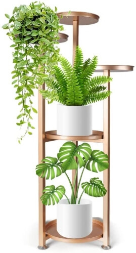 Levede Rose Gold Plant Stand