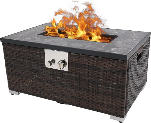 TheirNear Gas Fire Pit Table