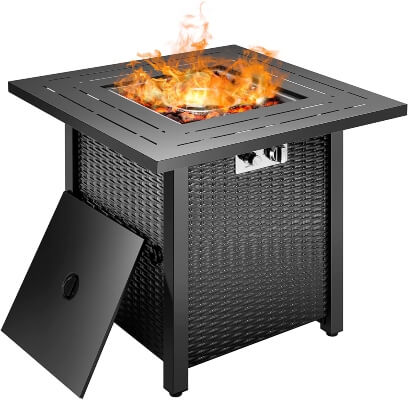 VIVOHOME 28 Inch Propane Gas Fire Pit Table