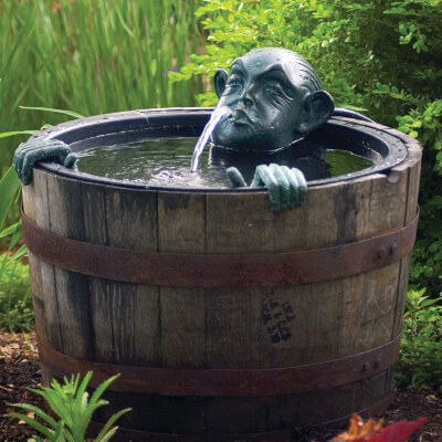 Aquascape Man in Barrell Spitter Fountain