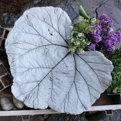 Concrete Leaf Ornament or Water Feature
