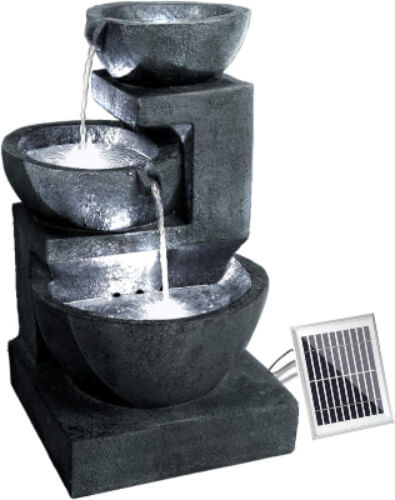 Gardeon Solar Fountain with LED Lights and Water Fountain Pump for Garden and Outdoor