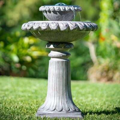 PROTEGE Bird Bath Water Feature Fountain Solar Powered