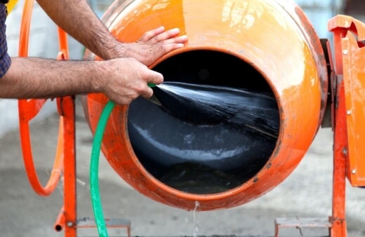 Cleaning a Cement Mixer