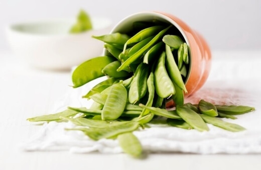 Snow peas can be eaten raw in salads or as a snack, but are traditionally used in stir-fries