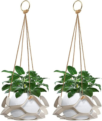 YYUNANG Multi-Layered Leather Hanging Basket