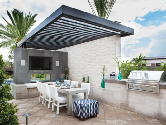 Classy and Modern BBQ Area