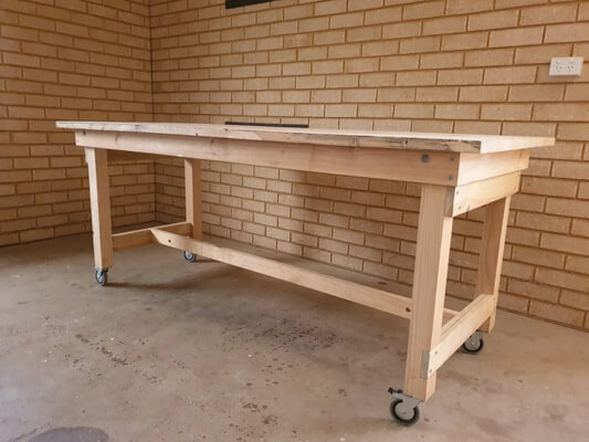 Folding Work Bench Wall Build Plans by CECarpentry