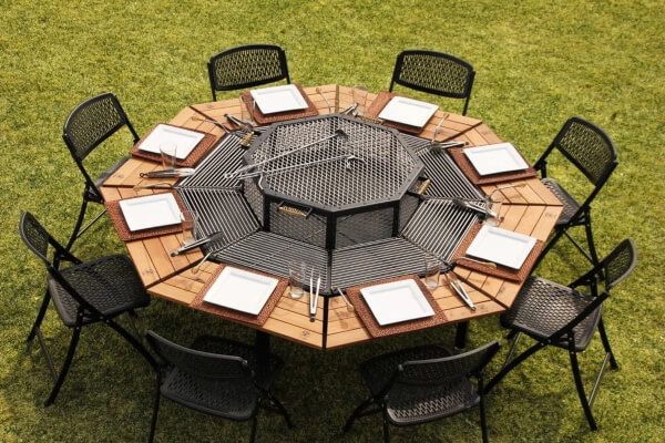 Grill And Dining Table In One