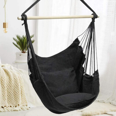 Hanging Rope Swing Chair Portable Comfortable Hammock Seat Heavy Duty