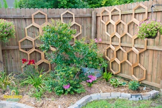 DIY Honeycomb Garden Trellis