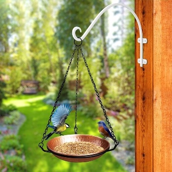 Pure Copper Hanging Bird Bath Bird Feeder