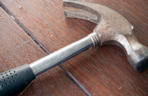 Claw hammers are any hammer with a two-pronged fork on one end of the head