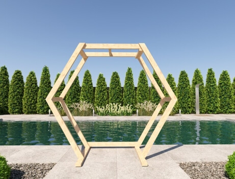 DIY Wooden Hexagon Wedding Arbour