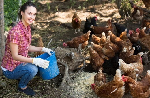 A woman in her hobby farm