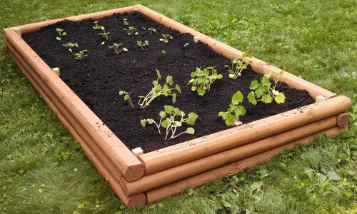 DIY Raised Garden Bed with Landscaping Timbers