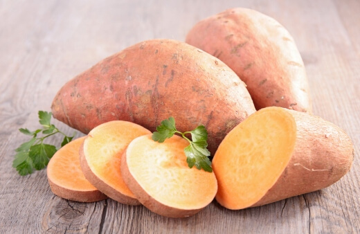 Ipomoea batatas commonly known as sweet potato