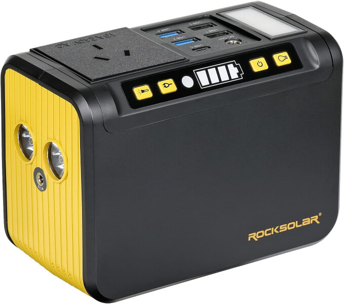 ROCKSOLAR RS81 Ultra-Lightweight Portable Power Station 88 Watt-hours