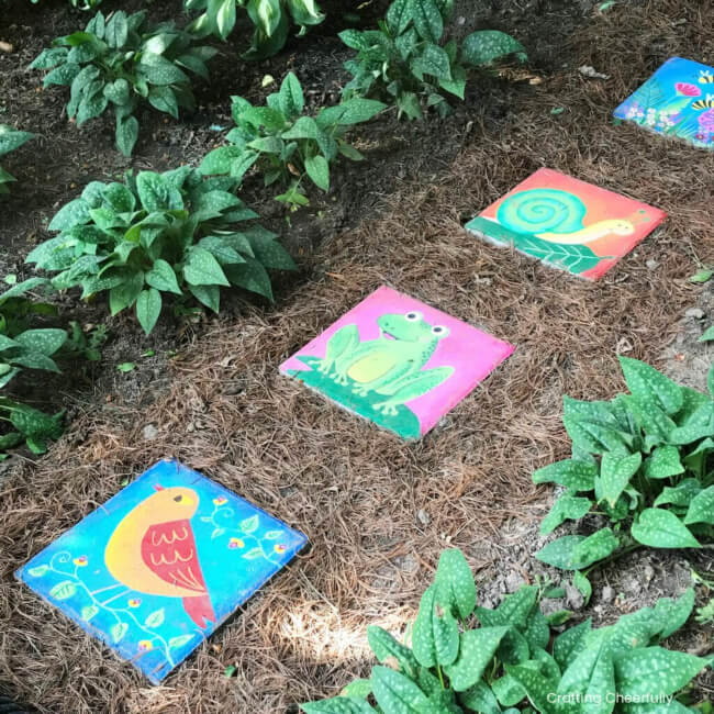 DIY Hand-Painted Stepping Stones
