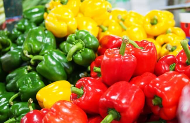 Red, Green, and Yellow Capsicum