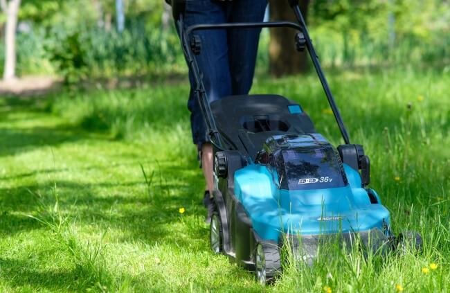 Mowing before a selling or rental house inspection
