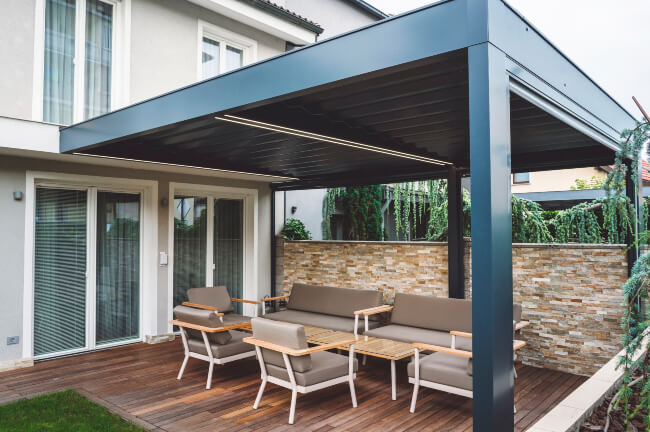 Outdoor patio is versatile space where you can relax and entertain
