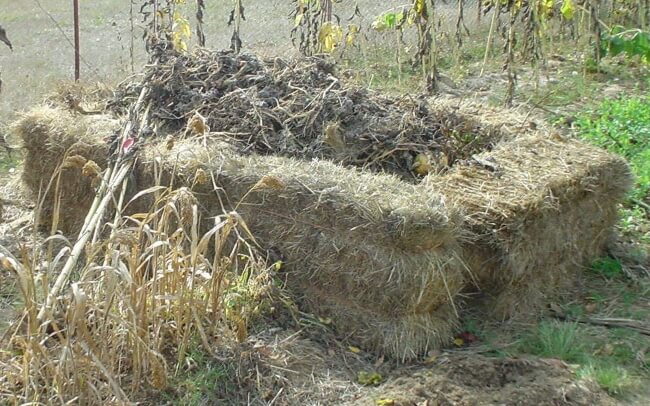 Straw Bale Compost Bin