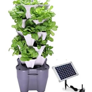 Stone Solar Smart Farm Hydroponic Tower Garden