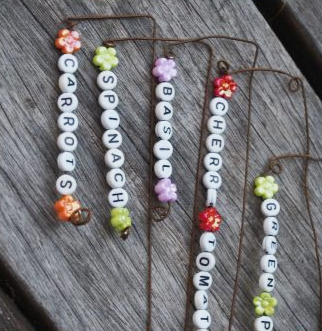 Beaded Plant Labels