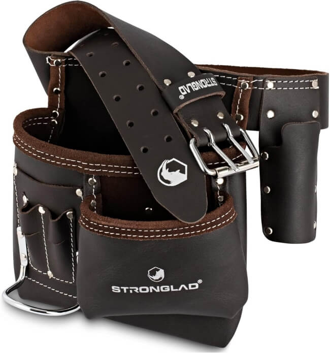 STRONGLAD 5-Pocket Leather Tool Belt