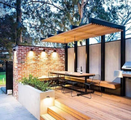 Modern Industrial Outdoor Dining