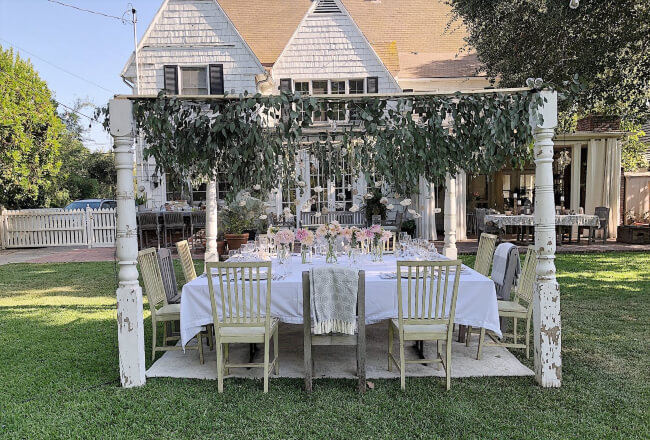 Shabby Chic Outdoor Dining Area