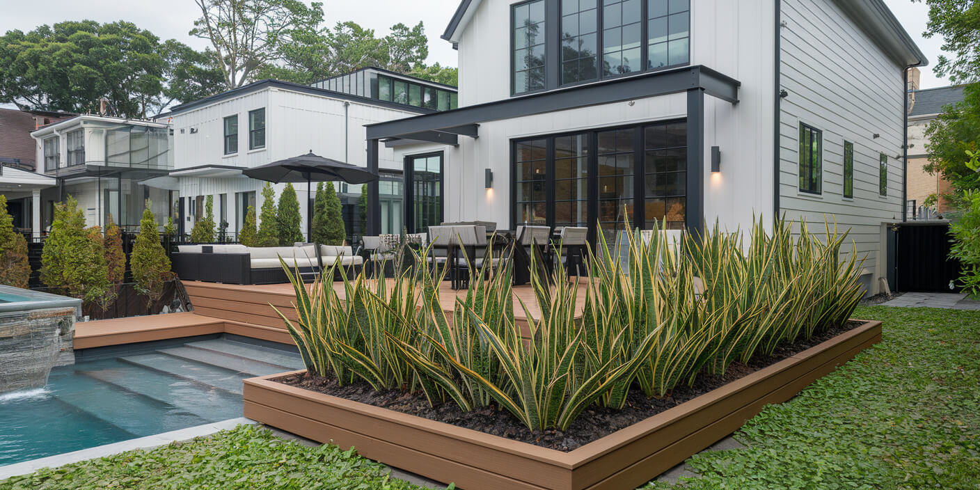 A well-planned deck creates a space to enjoy your garden and pool in every season.