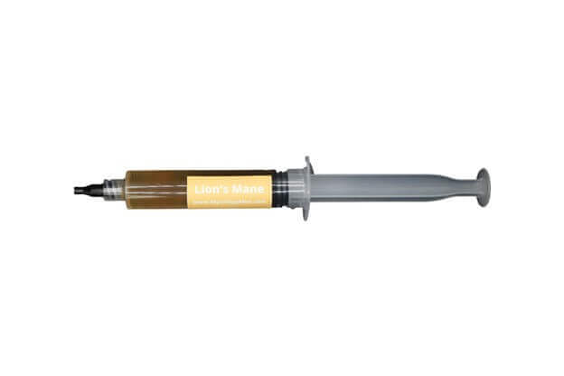 Lion’s Mane Liquid Culture Syringe offers a fast, reliable, and efficient way to inoculate sterilized grain or substrate.