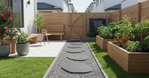 Learn How to Use stepping stone designs to create a practical path through your garden while keeping a modern look